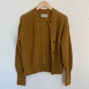 Everlane cardigan alpaca yellow